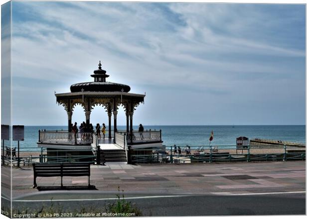 Seafront Bandstand Canvas Print by Lisa PB