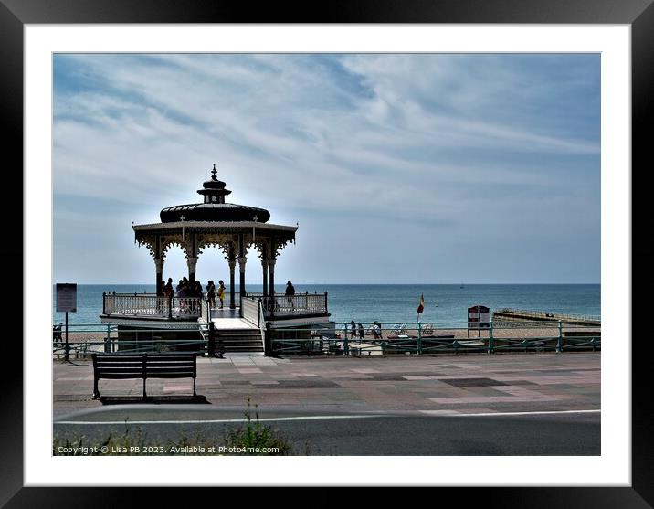 Seafront Bandstand Framed Mounted Print by Lisa PB