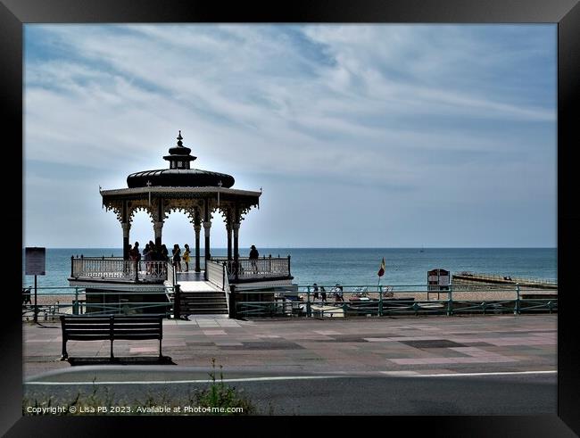 Seafront Bandstand Framed Print by Lisa PB