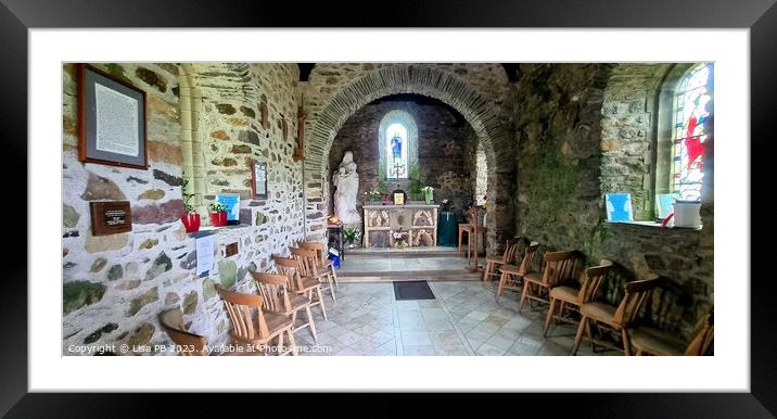 Inside Ancient Chapel Framed Mounted Print by Lisa PB