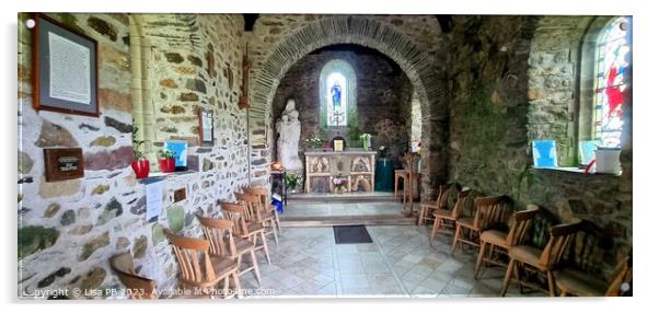 Inside Ancient Chapel Acrylic by Lisa PB
