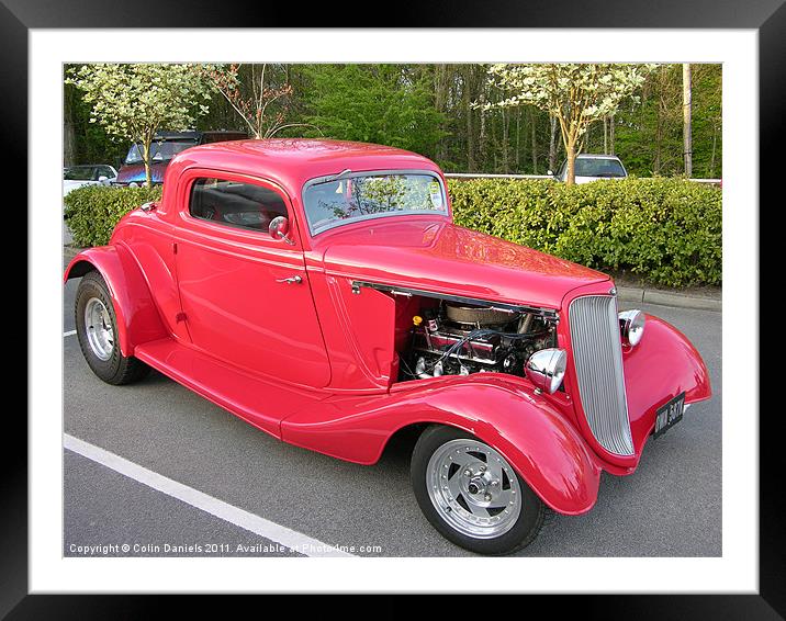 American Hot Rod Framed Mounted Print by Colin Daniels
