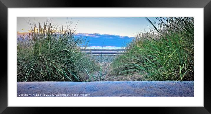 Beach View Framed Mounted Print by Lisa PB