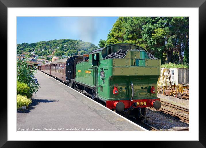 Minehead Steam Train Framed Mounted Print by Alison Chambers