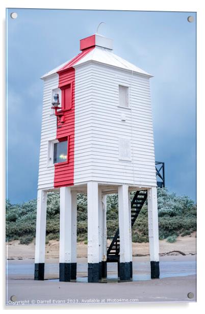 Lighthouse at Burnham-On-Sea  Acrylic by Darrell Evans