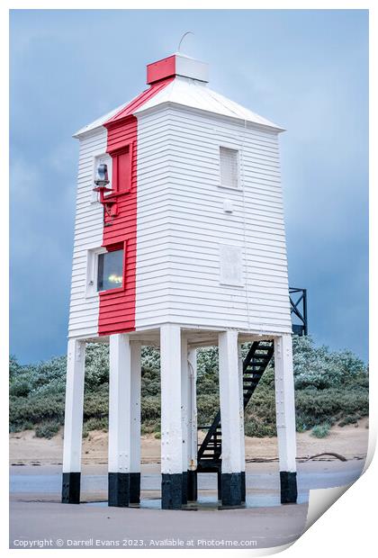 Lighthouse at Burnham-On-Sea  Print by Darrell Evans