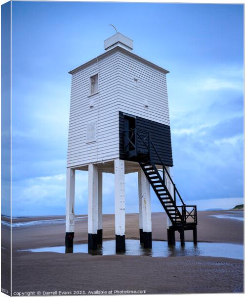 Land side of Burnham-On-Sea Lighthouse Canvas Print by Darrell Evans