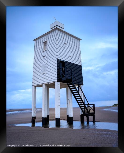 Land side of Burnham-On-Sea Lighthouse Framed Print by Darrell Evans