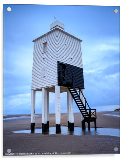 Land side of Burnham-On-Sea Lighthouse Acrylic by Darrell Evans