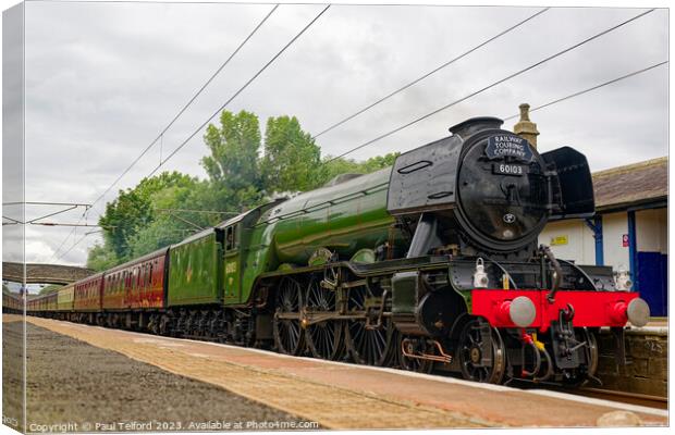 Flying Scotsman Canvas Print by Paul Telford