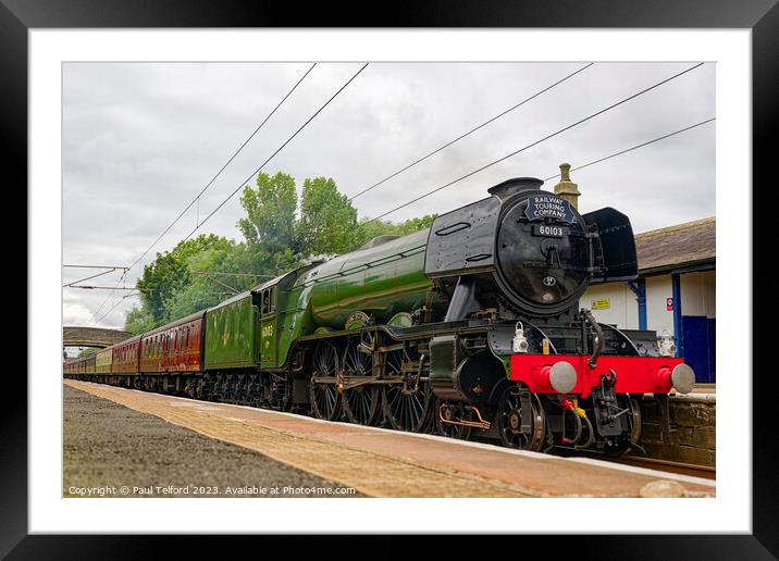 Flying Scotsman Framed Mounted Print by Paul Telford