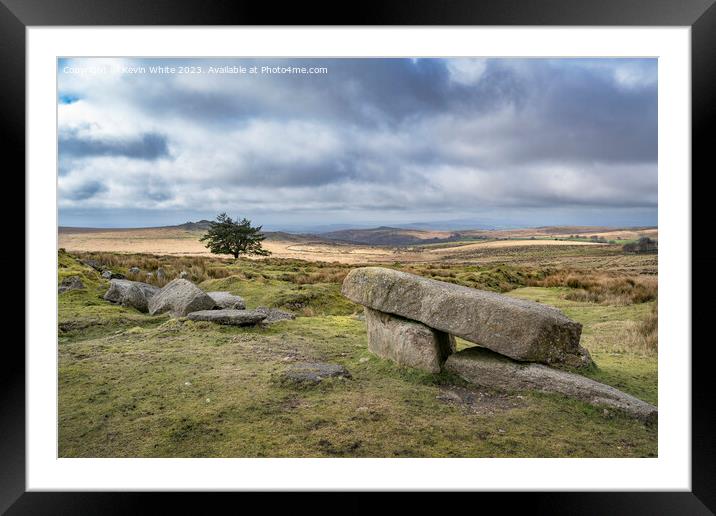 Dramatic skies over rugged Dartmoor Framed Mounted Print by Kevin White
