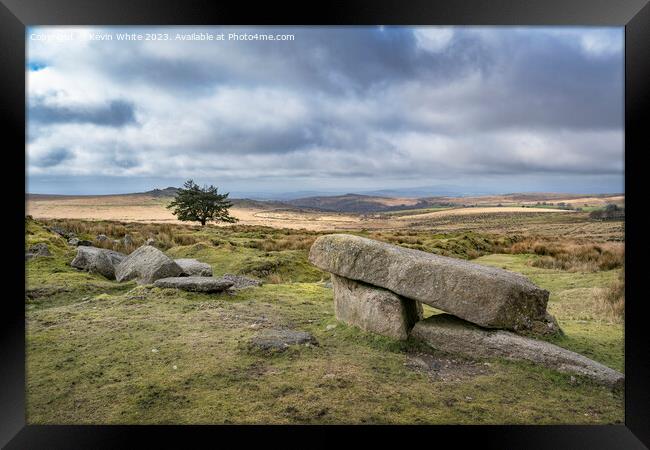 Dramatic skies over rugged Dartmoor Framed Print by Kevin White