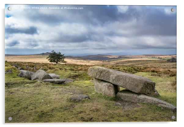 Dramatic skies over rugged Dartmoor Acrylic by Kevin White