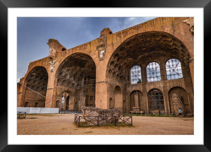 Basilica of Maxentius and Constantine in Rome Framed Mounted Print by Artur Bogacki