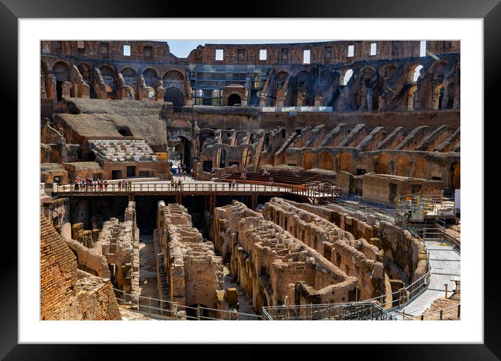 Colosseum Arena With Hypogeum Framed Mounted Print by Artur Bogacki