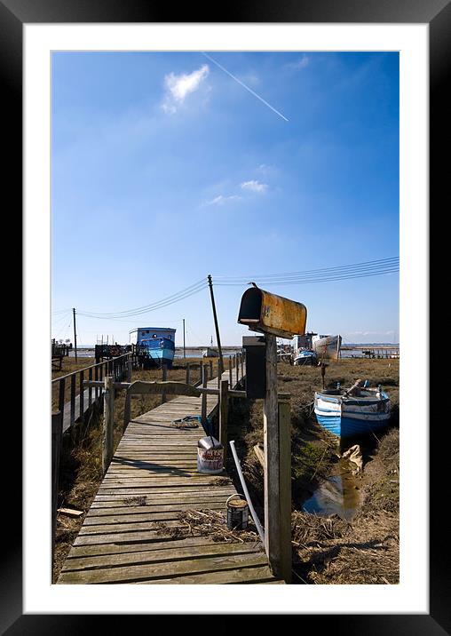 Mersea Island Walkway Framed Mounted Print by Nigel Bangert
