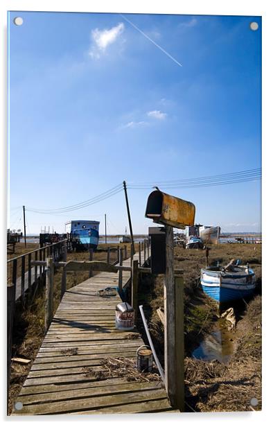 Mersea Island Walkway Acrylic by Nigel Bangert