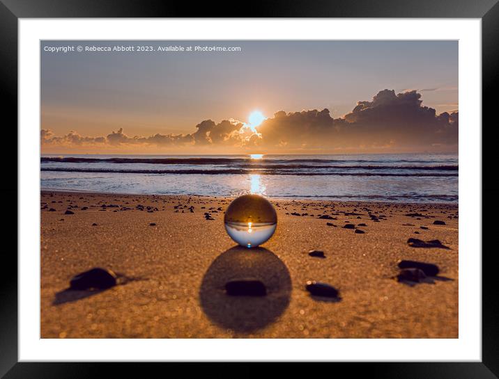 Crystal Ball Sunrise at Potters Resort, Hopton-on- Framed Mounted Print by Rebecca Abbott