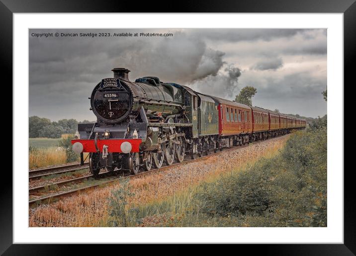Steam Train Bahamas on the West Somerset Steam Express Framed Mounted Print by Duncan Savidge