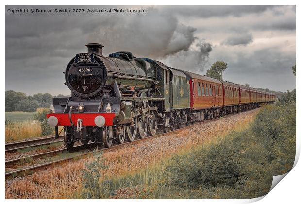 Steam Train Bahamas on the West Somerset Steam Express Print by Duncan Savidge