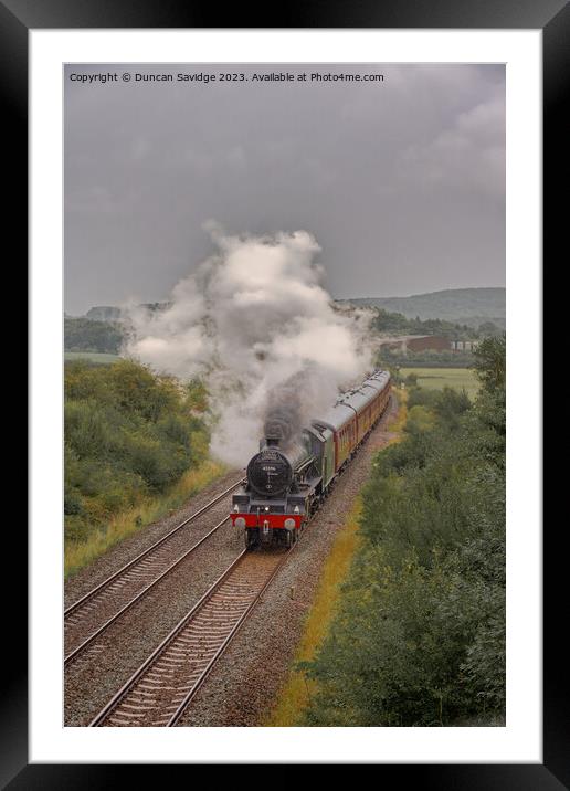 Steam Train Bahamas on the West Somerset Steam Express portrait  Framed Mounted Print by Duncan Savidge