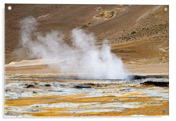 Iceland's Hverir Geothermal Wonder Acrylic by Martyn Arnold