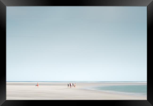 Beach Scene Framed Print by Mark Jones