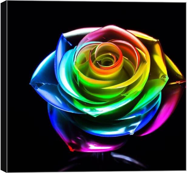 A glass rose  Canvas Print by Paddy 