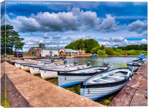 Loch Leven Angling Boats, Kinross Canvas Print by Navin Mistry