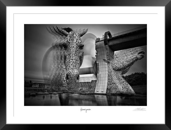 Kelpies and Falkirk Wheel Unveiled Framed Mounted Print by JC studios LRPS ARPS