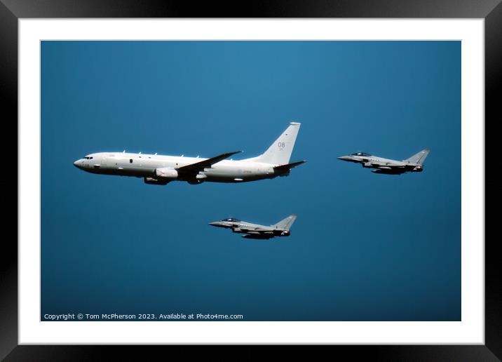 Poseidon MRA1 & Typhoon Escort in Action Framed Mounted Print by Tom McPherson