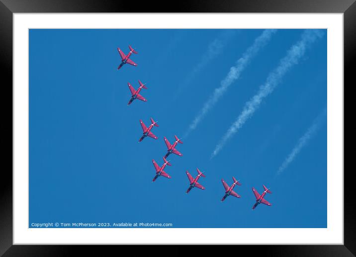 'Aero-Dance of the Red Arrows' Framed Mounted Print by Tom McPherson