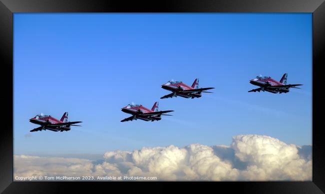 The Red Arrows' Skyward Ballet Framed Print by Tom McPherson