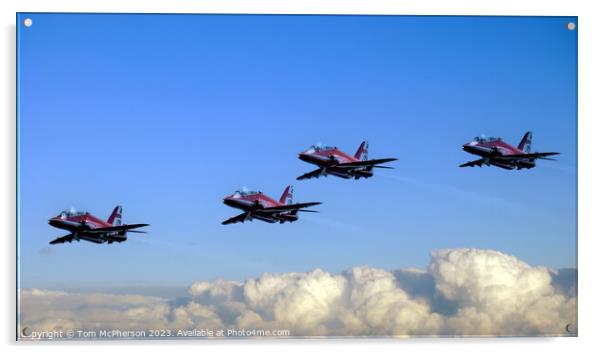 The Red Arrows' Skyward Ballet Acrylic by Tom McPherson