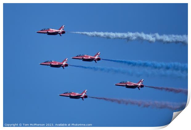 Thrilling Sky Dance of Red Arrows Print by Tom McPherson