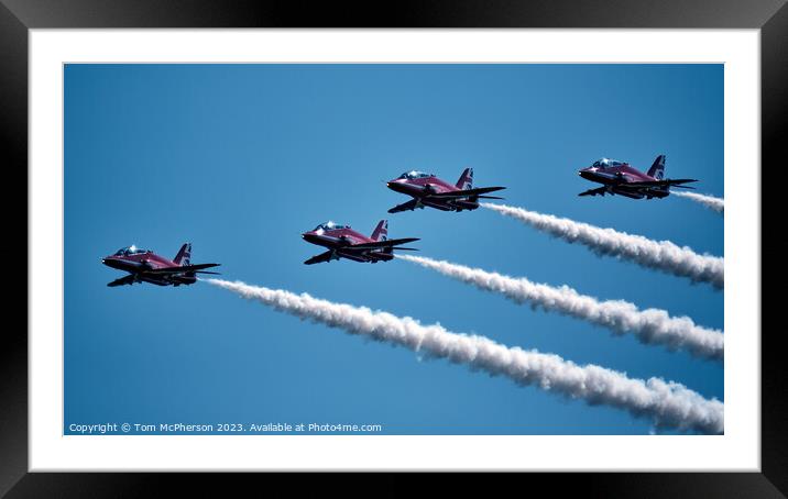Red Arrows' Sky Dance Framed Mounted Print by Tom McPherson