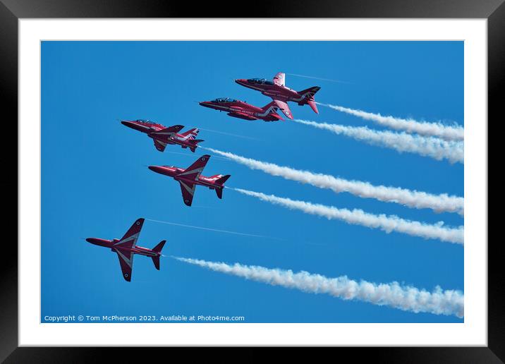 Sky Dance of Red Arrows Framed Mounted Print by Tom McPherson
