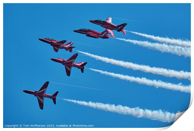 Sky Dance of Red Arrows Print by Tom McPherson