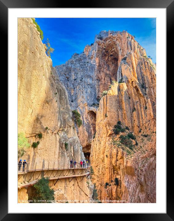 Caminito Del Rey, Spain Framed Mounted Print by EMMA DANCE PHOTOGRAPHY