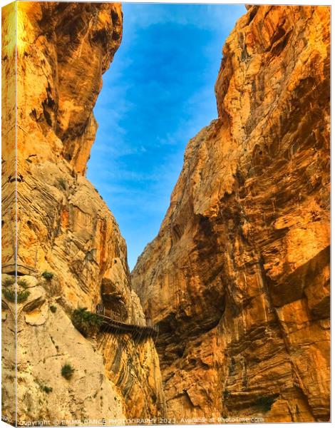 Caminito Del Rey, Spain Canvas Print by EMMA DANCE PHOTOGRAPHY