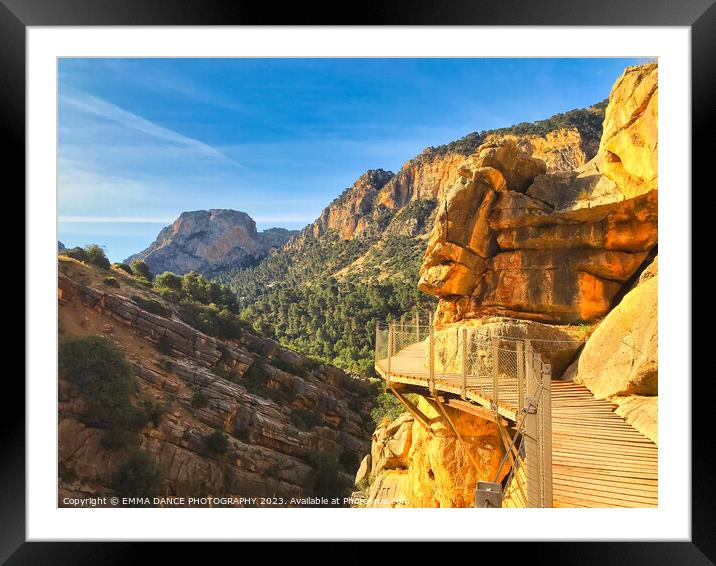 Caminito Del Rey, Spain Framed Mounted Print by EMMA DANCE PHOTOGRAPHY