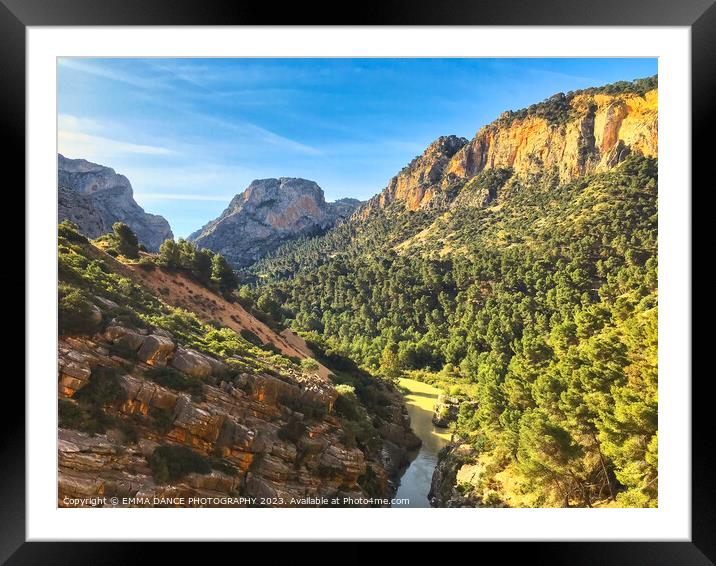 El Chorro Valley, Spain Framed Mounted Print by EMMA DANCE PHOTOGRAPHY