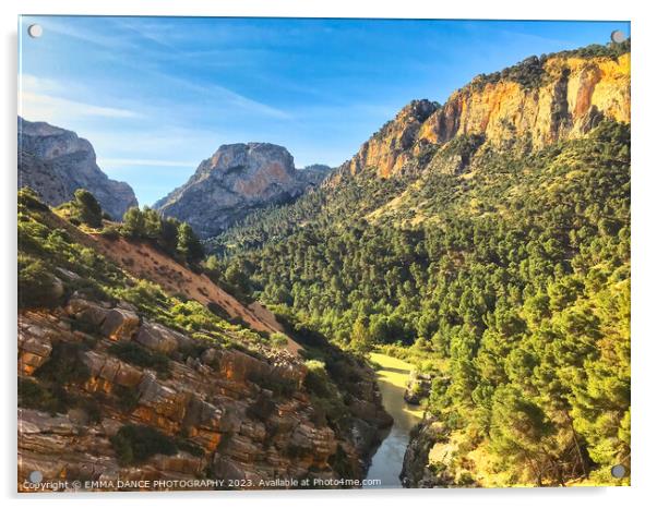 El Chorro Valley, Spain Acrylic by EMMA DANCE PHOTOGRAPHY