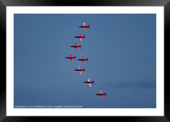 Red Arrows' Spectacular Sky Dance Framed Mounted Print by Tom McPherson