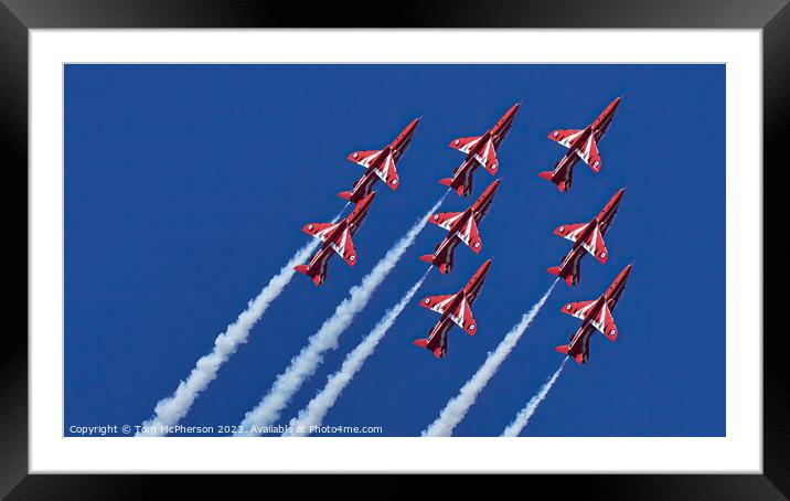 'Red Arrows' Spectacular Lossiemouth Flyover' Framed Mounted Print by Tom McPherson