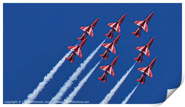 'Red Arrows' Spectacular Lossiemouth Flyover' Print by Tom McPherson