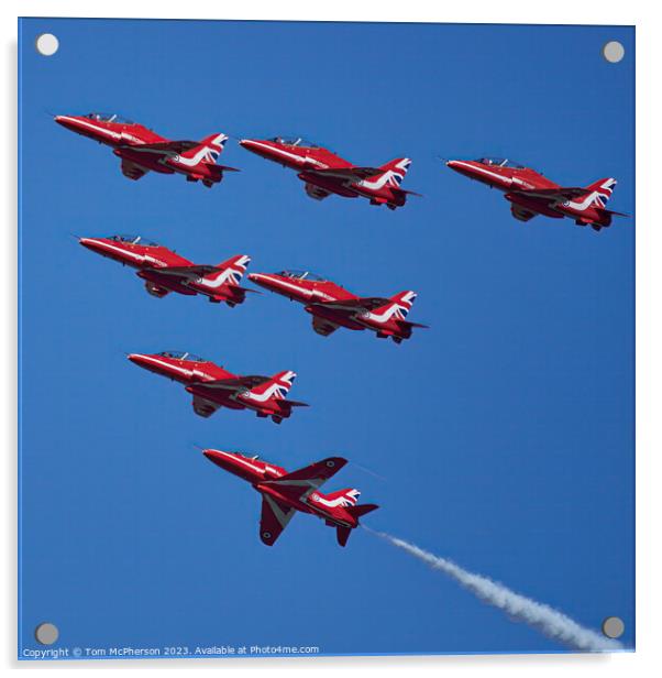 Red Arrows' Spectacular Sky Dance Acrylic by Tom McPherson