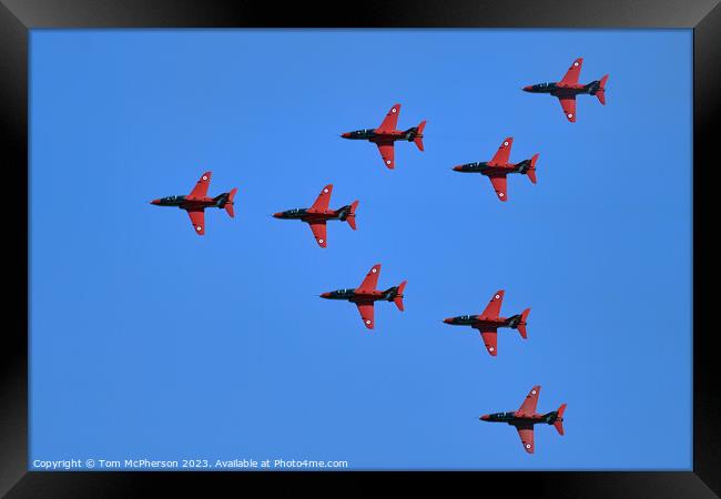 Spectacular Red Arrows Aerobatics Display Framed Print by Tom McPherson