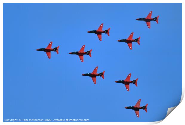 Spectacular Red Arrows Aerobatics Display Print by Tom McPherson